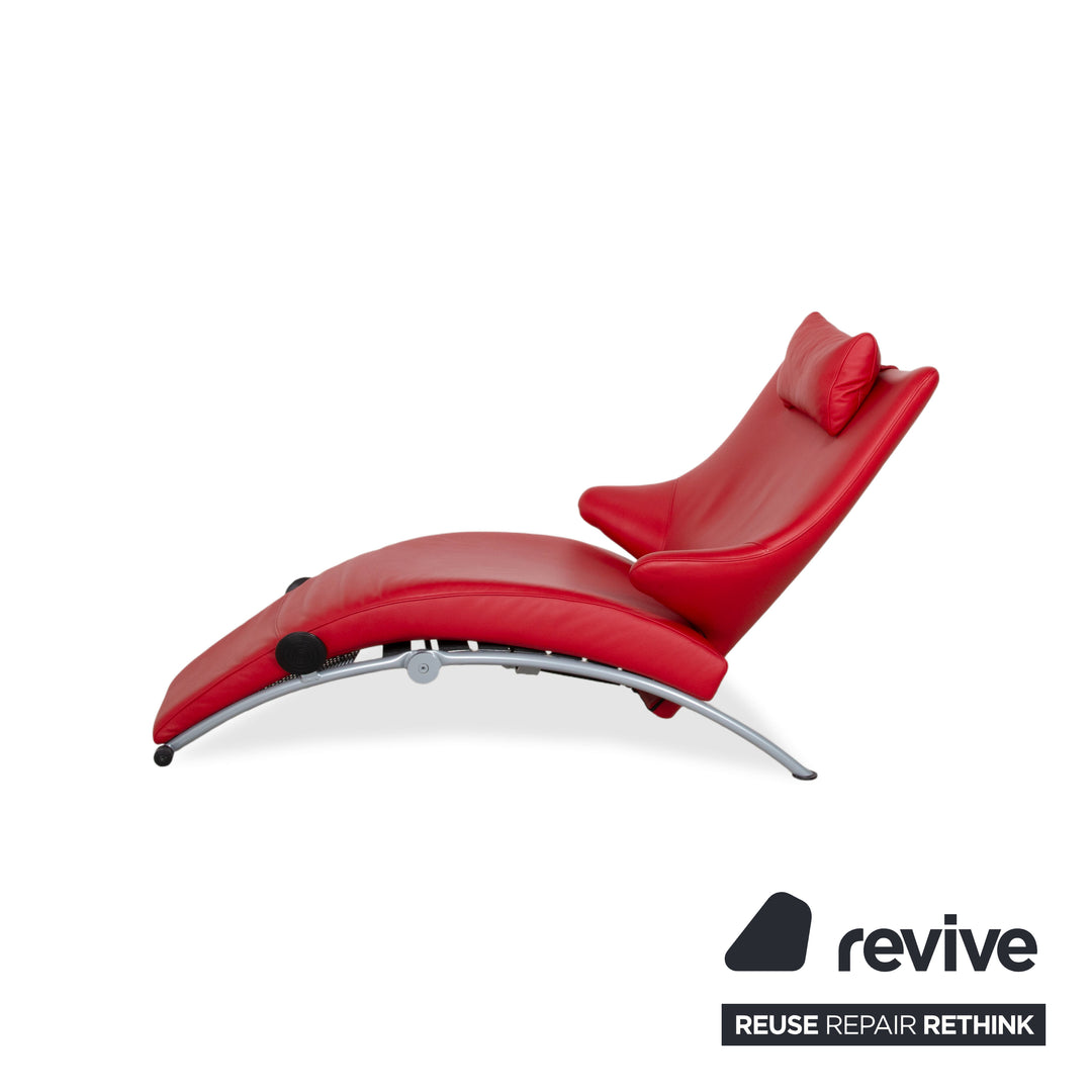 WK Wohnen Solo 699 leather armchair red manual function