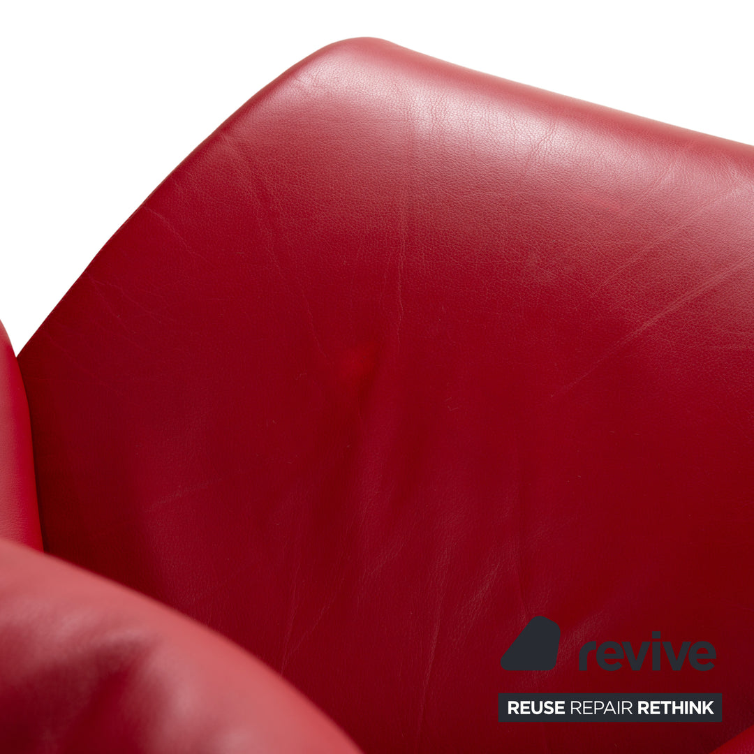 WK Wohnen Solo 699 leather armchair red manual function