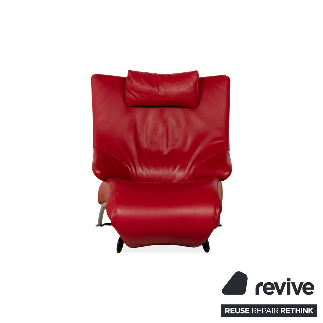 WK Wohnen Solo 699 Fauteuil en cuir Rouge fonction manuelle