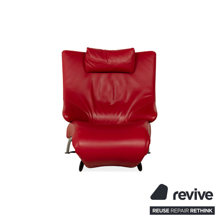 WK Wohnen Solo 699 Fauteuil en cuir Rouge fonction manuelle
