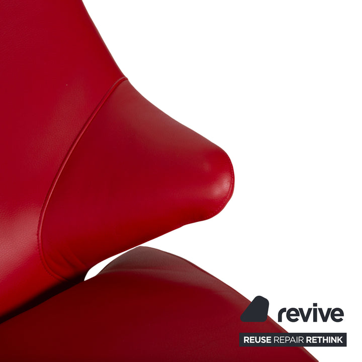 WK Wohnen Solo 699 leather armchair red manual function