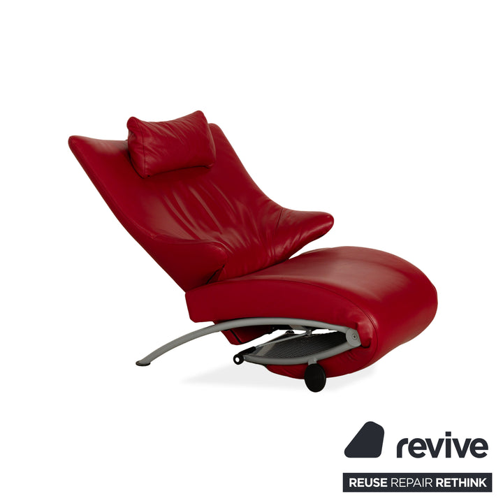 WK Wohnen Solo 699 Fauteuil en cuir Rouge fonction manuelle