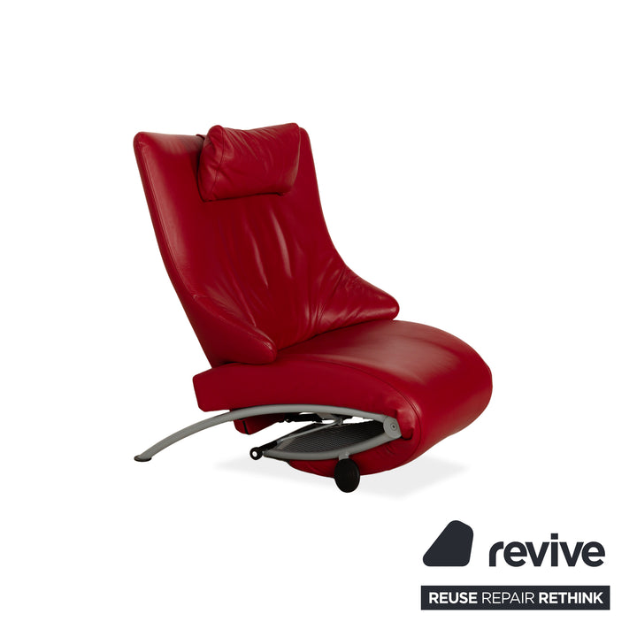 WK Wohnen Solo 699 Fauteuil en cuir Rouge fonction manuelle