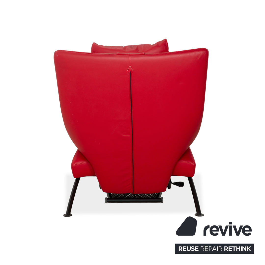 WK Wohnen Solo 699 leather armchair red manual function