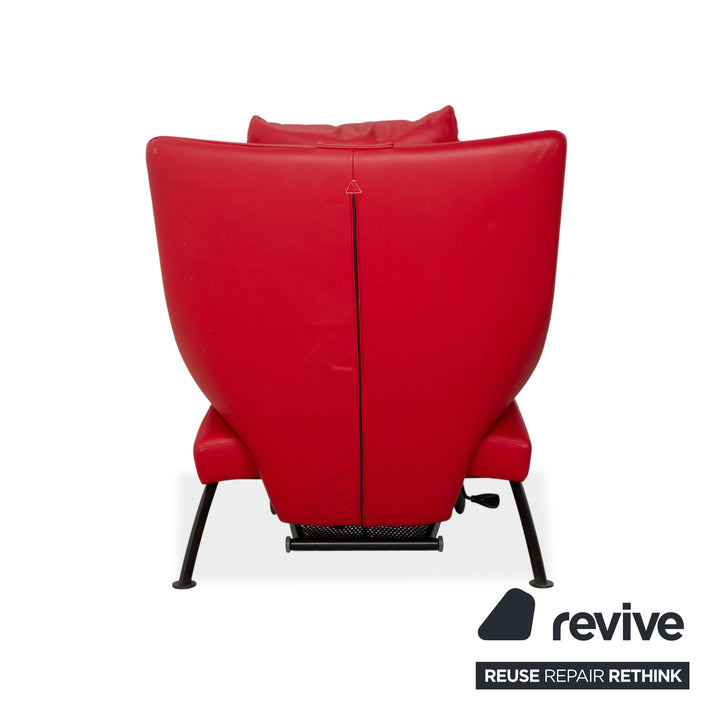 WK Wohnen Solo 699 leather armchair red manual function