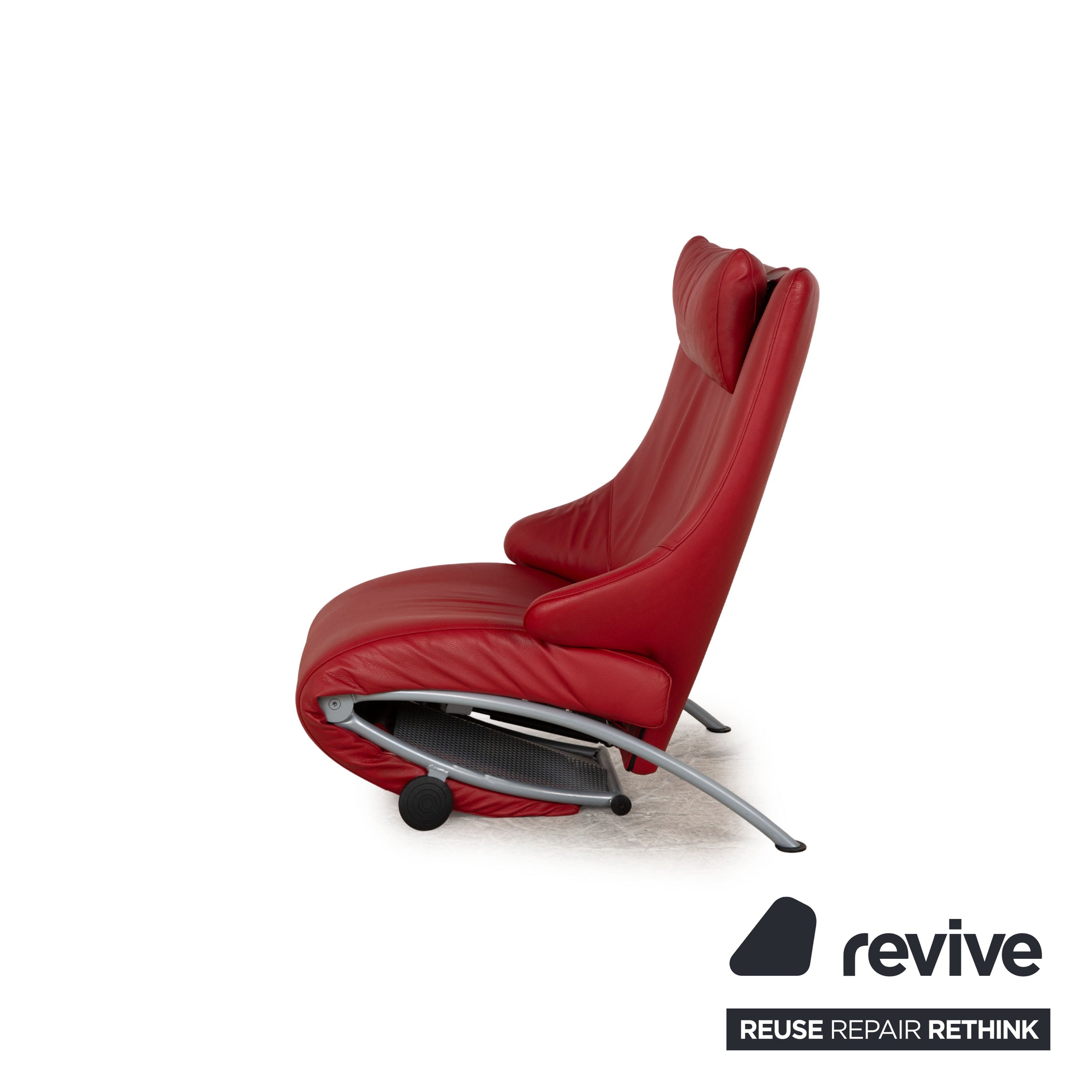 WK Wohnen Solo 699 Leder Sessel Rot manuelle Funktion