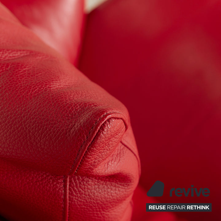 WK Wohnen Solo 699 Fauteuil en cuir Rouge fonction manuelle