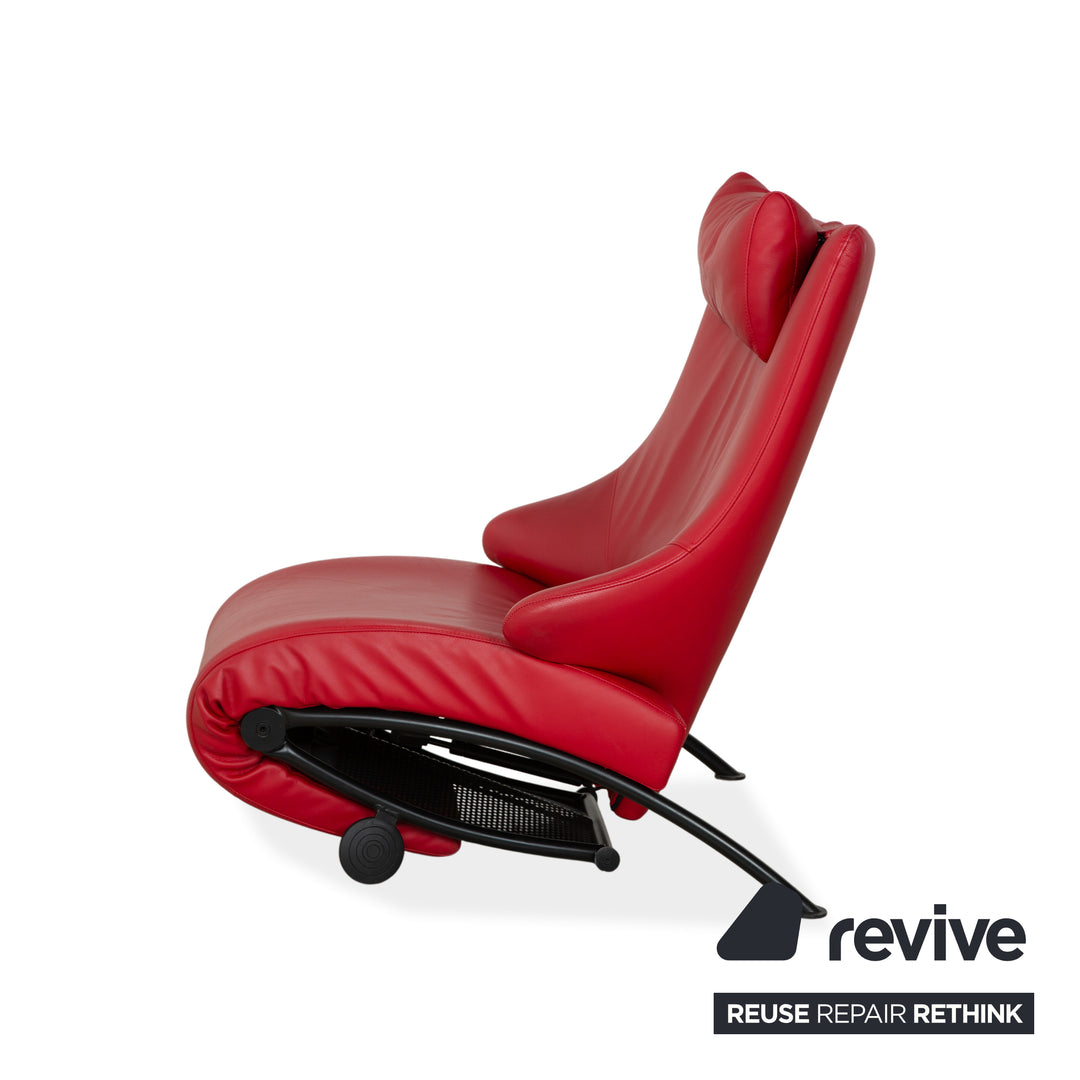 WK Wohnen Solo 699 Leder Sessel Rot manuelle Funktion