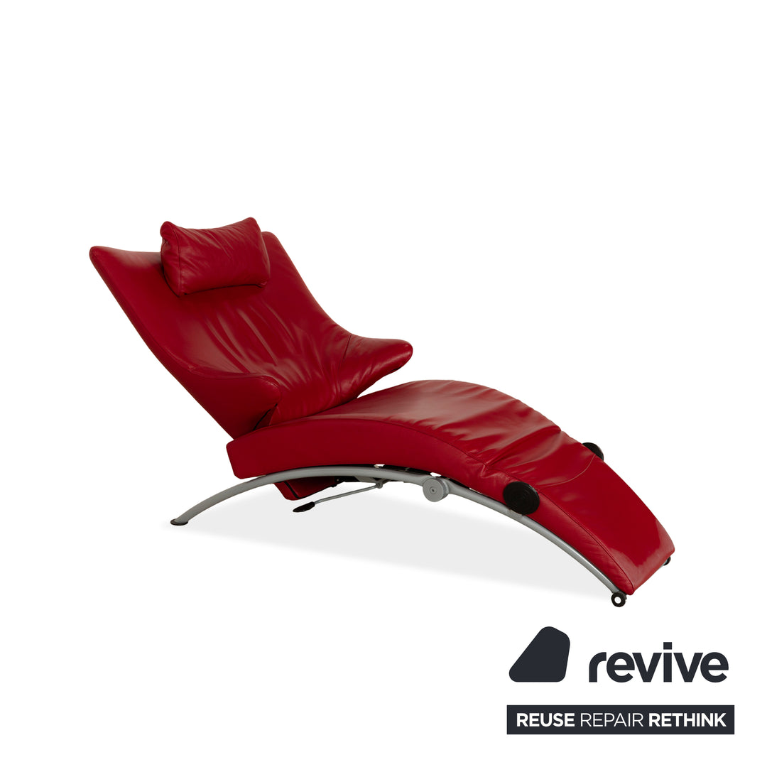 WK Wohnen Solo 699 Fauteuil en cuir Rouge fonction manuelle