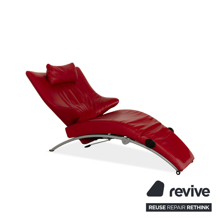 WK Wohnen Solo 699 Fauteuil en cuir Rouge fonction manuelle