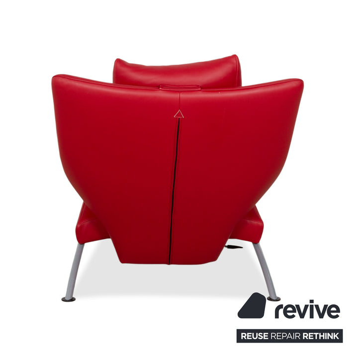 WK Wohnen Solo 699 leather armchair red manual function