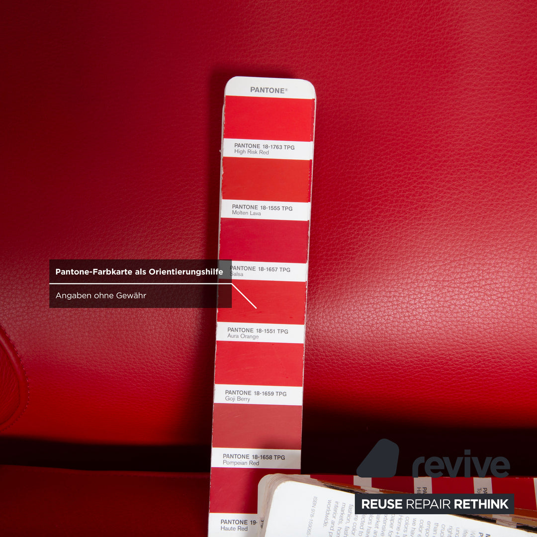 WK Wohnen Solo 699 leather armchair red manual function