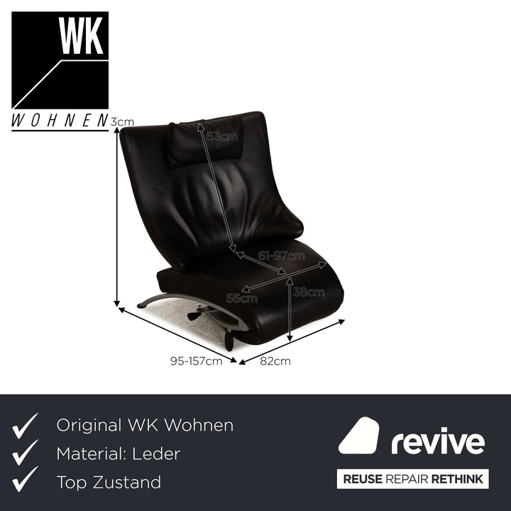 WK Wohnen Solo 699 Fauteuil en cuir noir Fonction