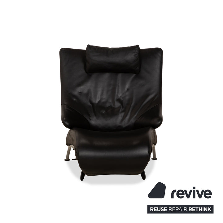 WK Wohnen Solo 699 Leder Sessel Schwarz manuelle Funktion
