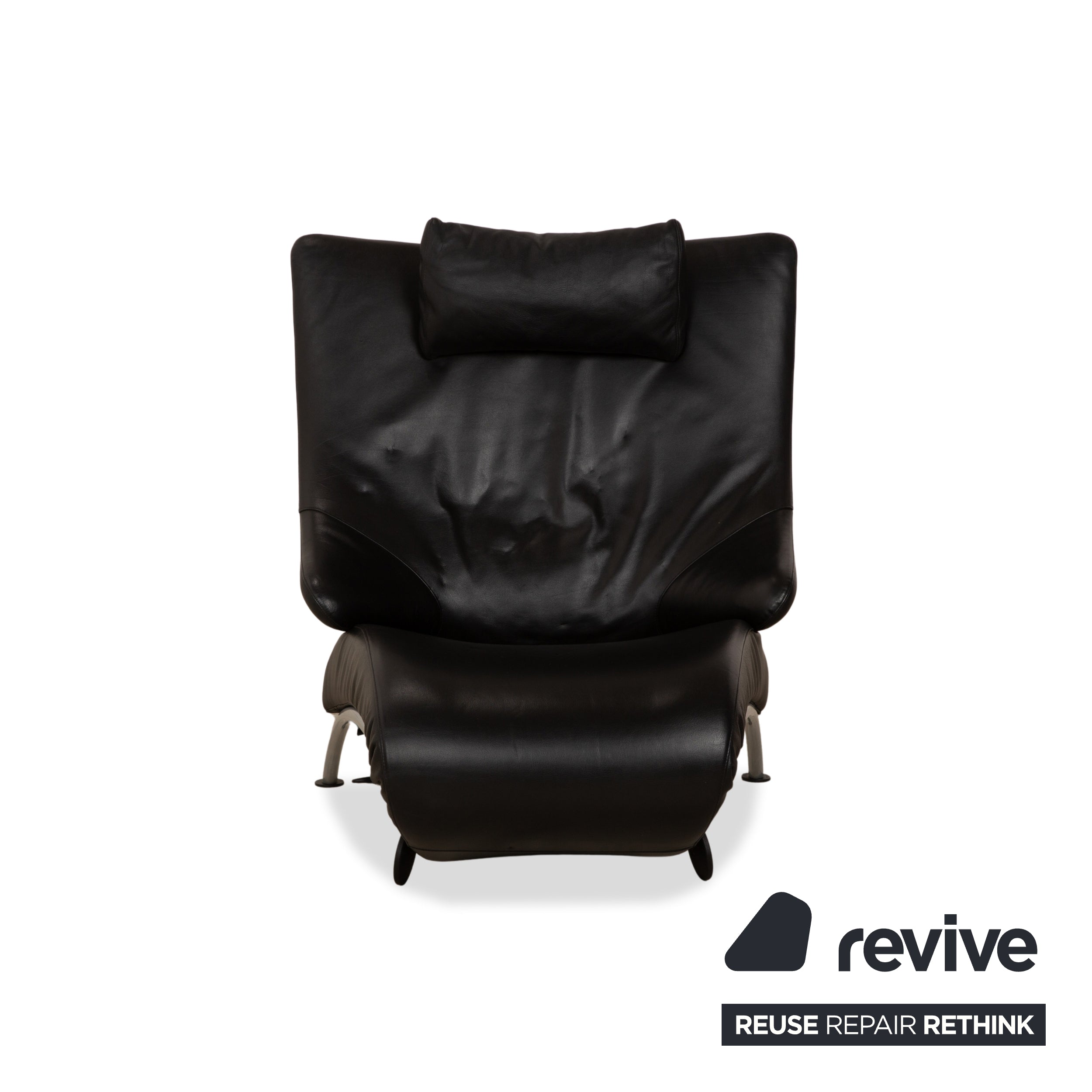 WK Wohnen Solo 699 Leder Sessel Schwarz manuelle Funktion