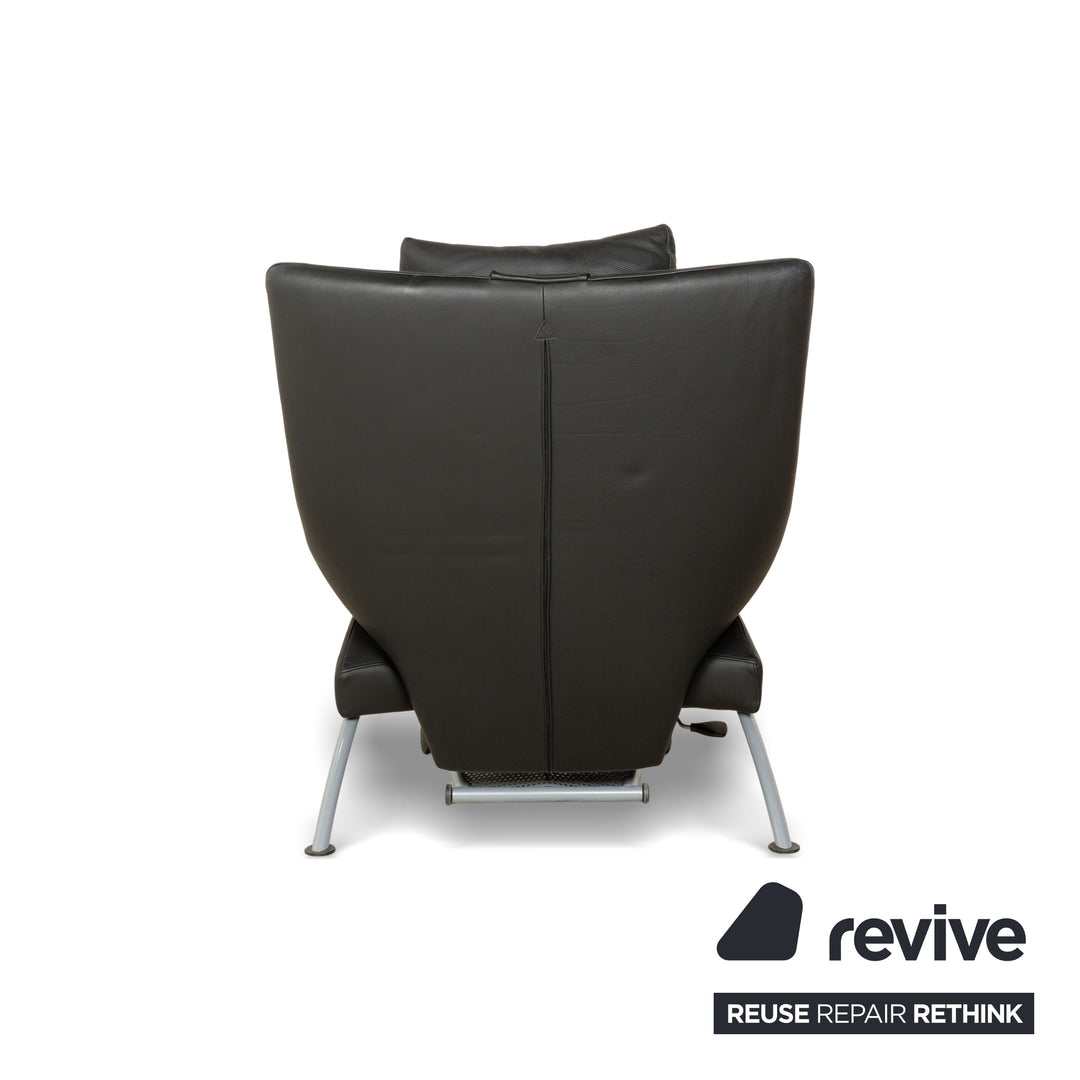 WK Wohnen Solo 699 Leather Armchair Black manual function