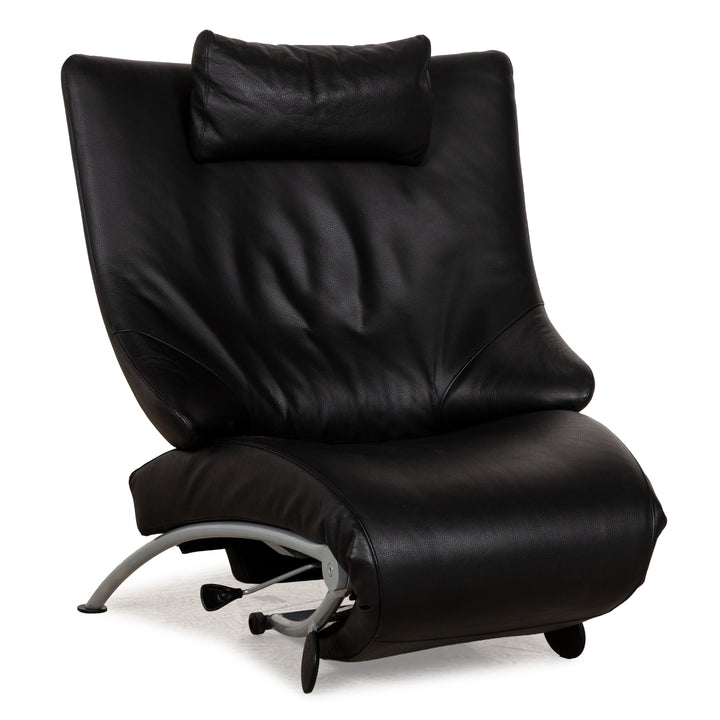 WK Wohnen Solo 699 Leder Sessel Schwarz manuelle Funktion