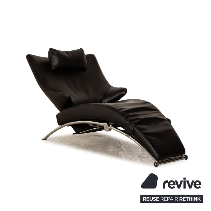 WK Wohnen Solo 699 Leather Armchair Black manual function