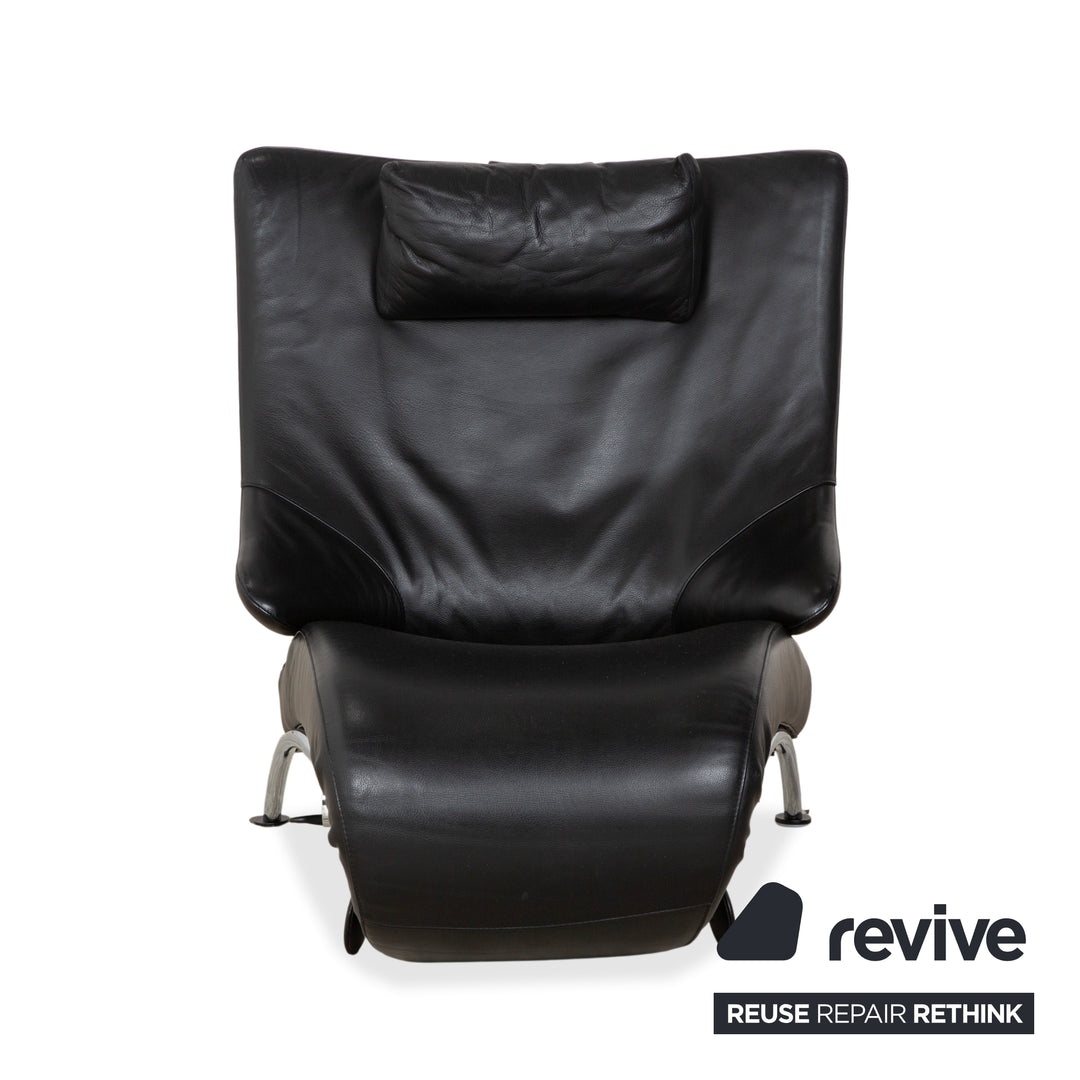 WK Wohnen Solo 699 Leder Sessel Schwarz manuelle Funktion