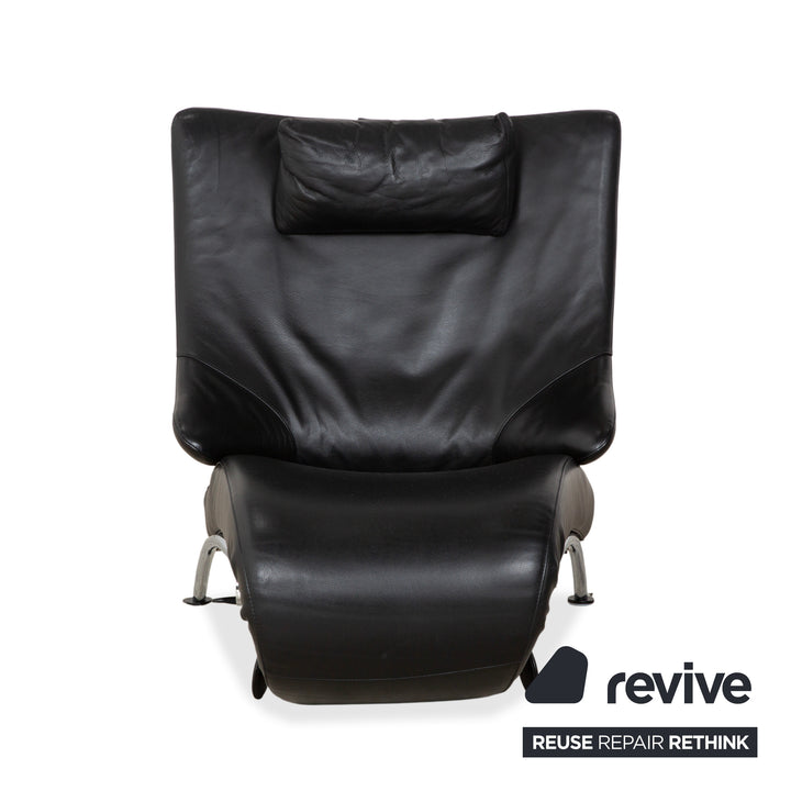 WK Wohnen Solo 699 Leder Sessel Schwarz manuelle Funktion