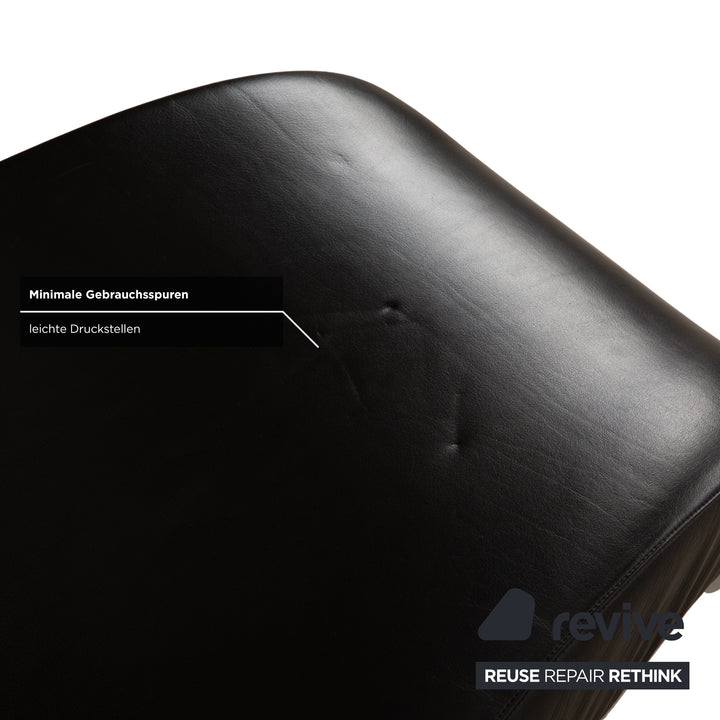 WK Wohnen Solo 699 Leder Sessel Schwarz manuelle Funktion
