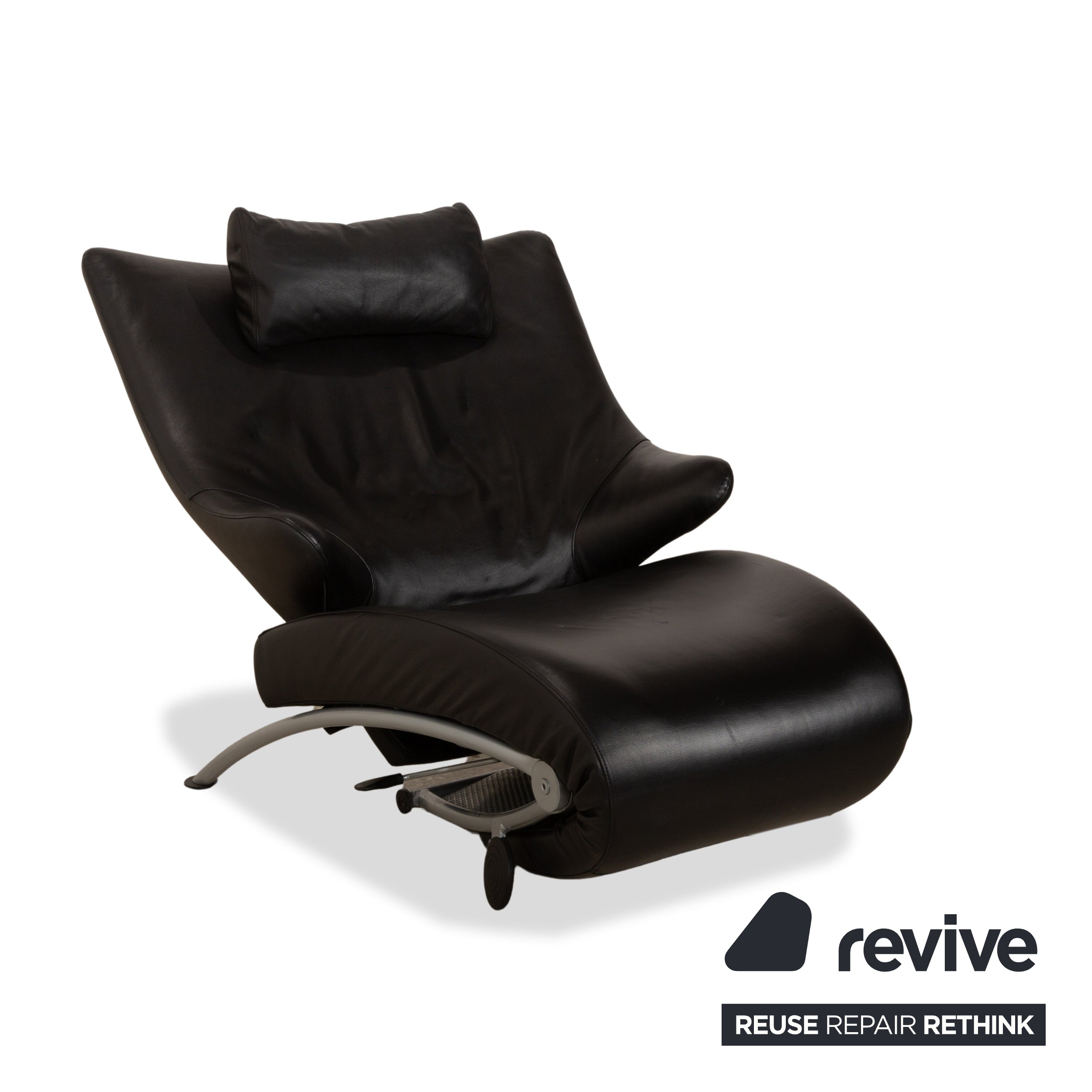 WK Wohnen Solo 699 Leder Sessel Schwarz manuelle Funktion