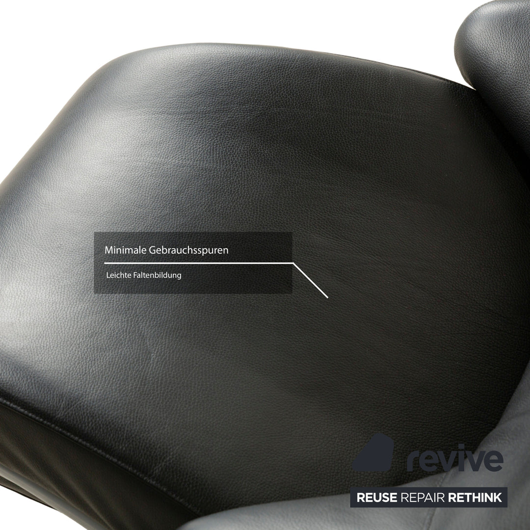 WK Wohnen Solo 699 Leather Armchair Black manual function