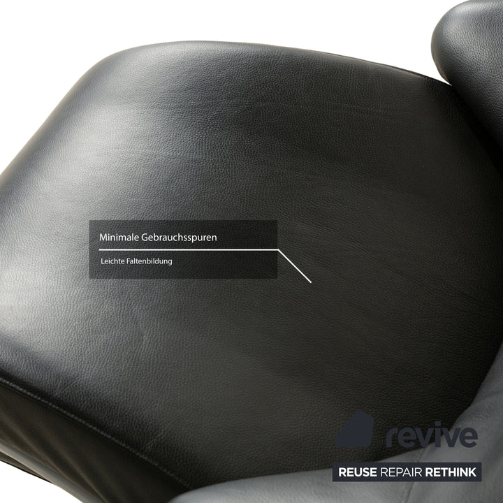 WK Wohnen Solo 699 Leather Armchair Black manual function