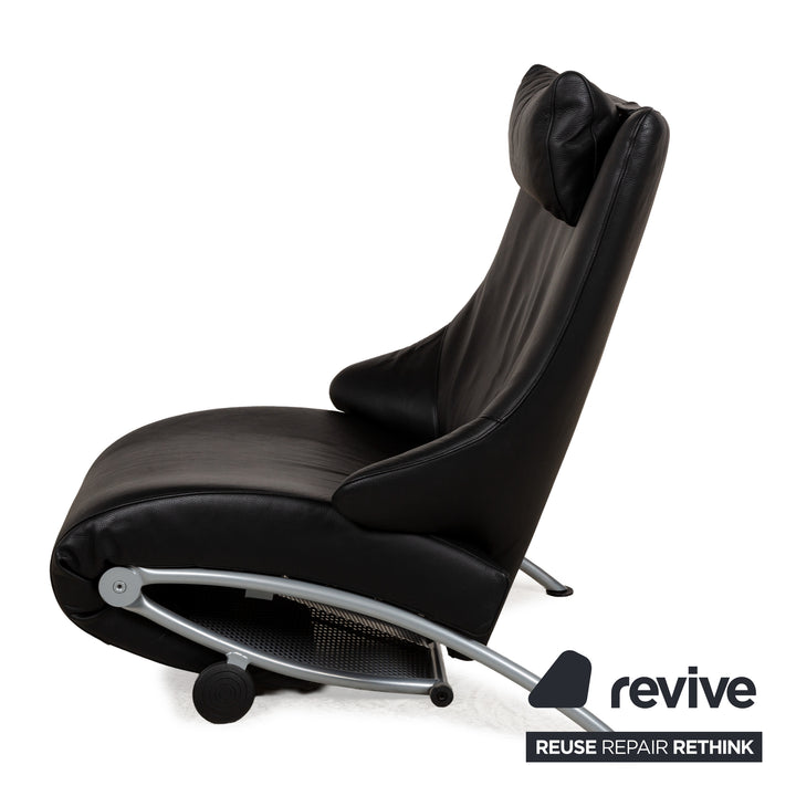 WK Wohnen Solo 699 Leather Armchair Black manual function