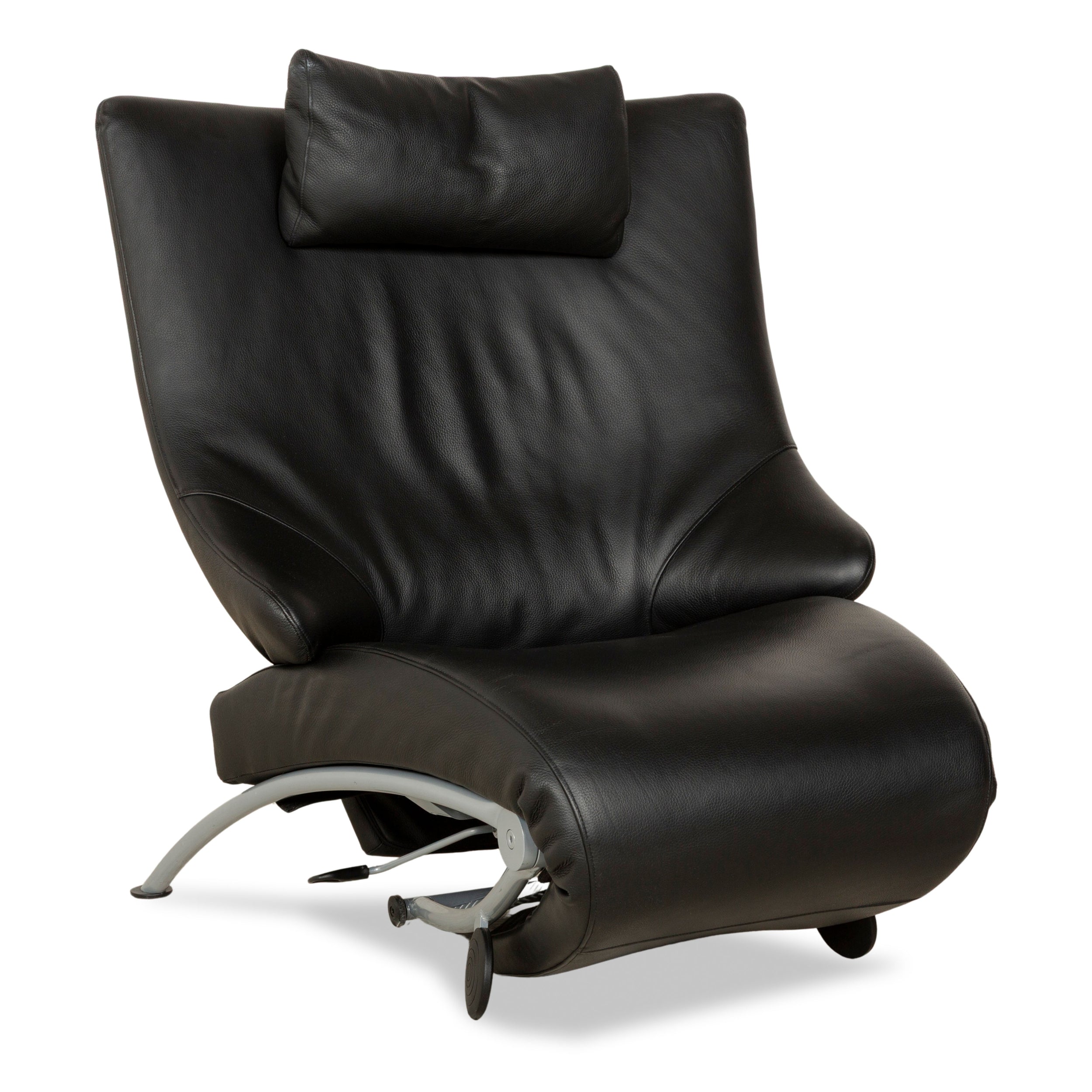 WK Wohnen Solo 699 Leder Sessel Schwarz manuelle Funktion