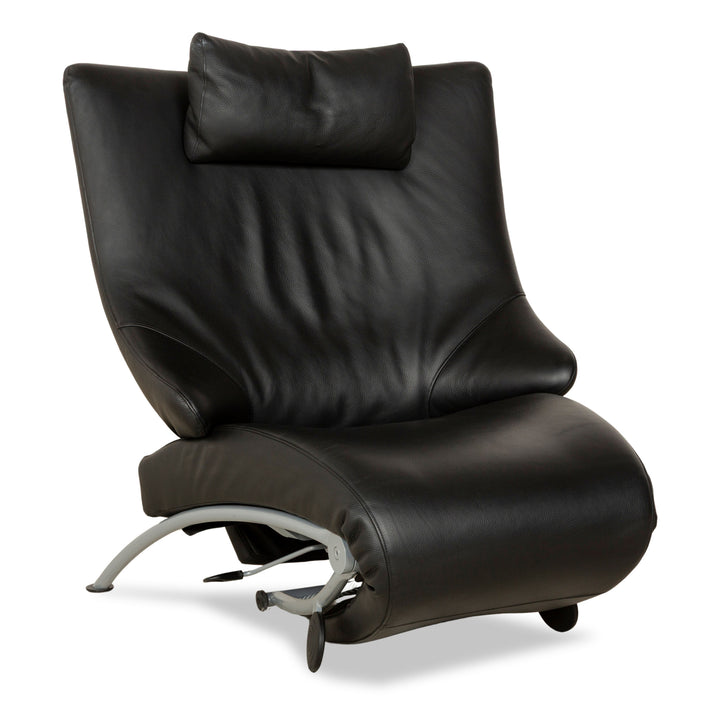 WK Wohnen Solo 699 Leather Armchair Black manual function
