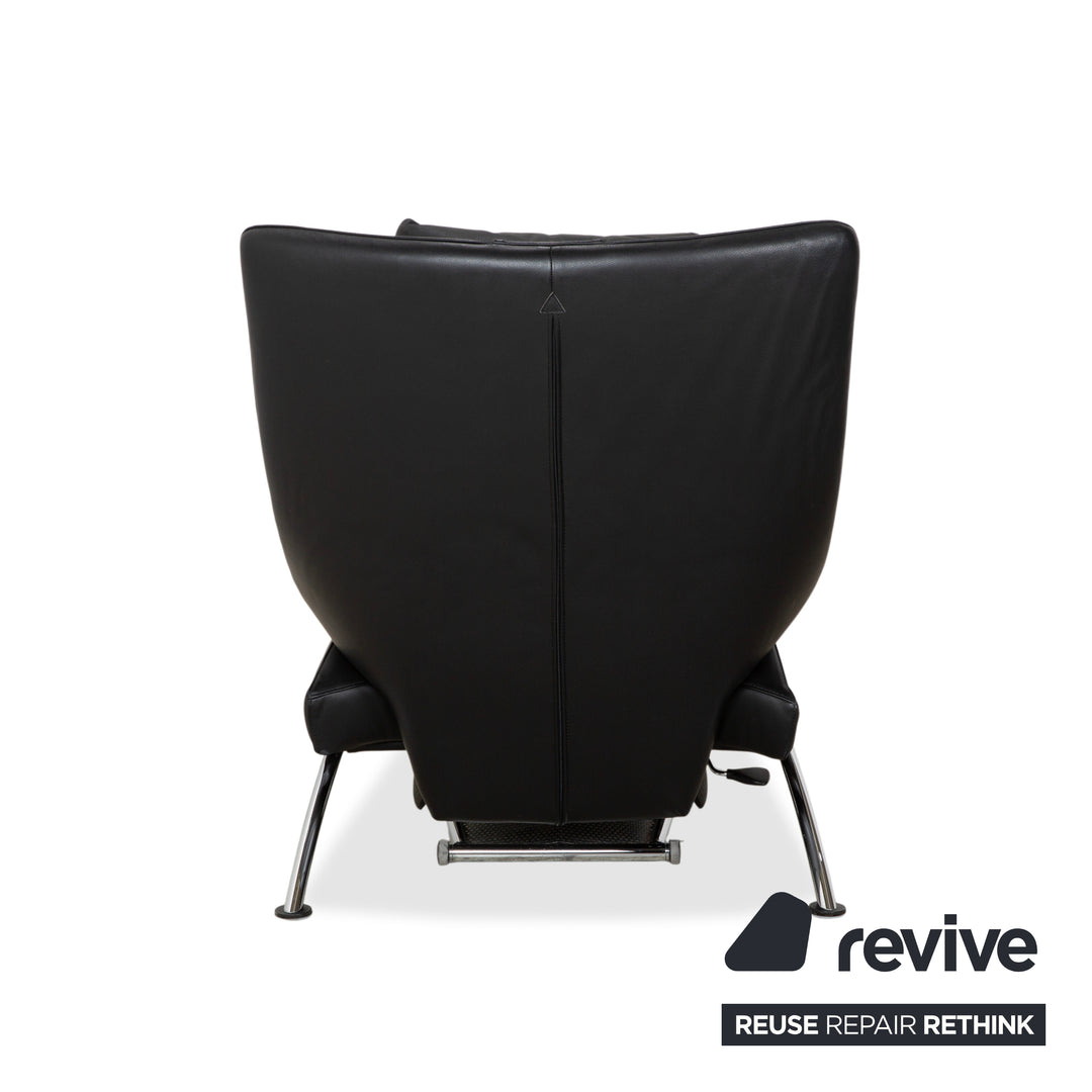 WK Wohnen Solo 699 Leder Sessel Schwarz manuelle Funktion