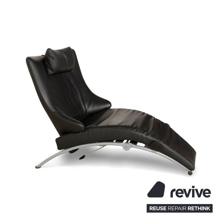 WK Wohnen Solo 699 Leather Armchair Black manual function