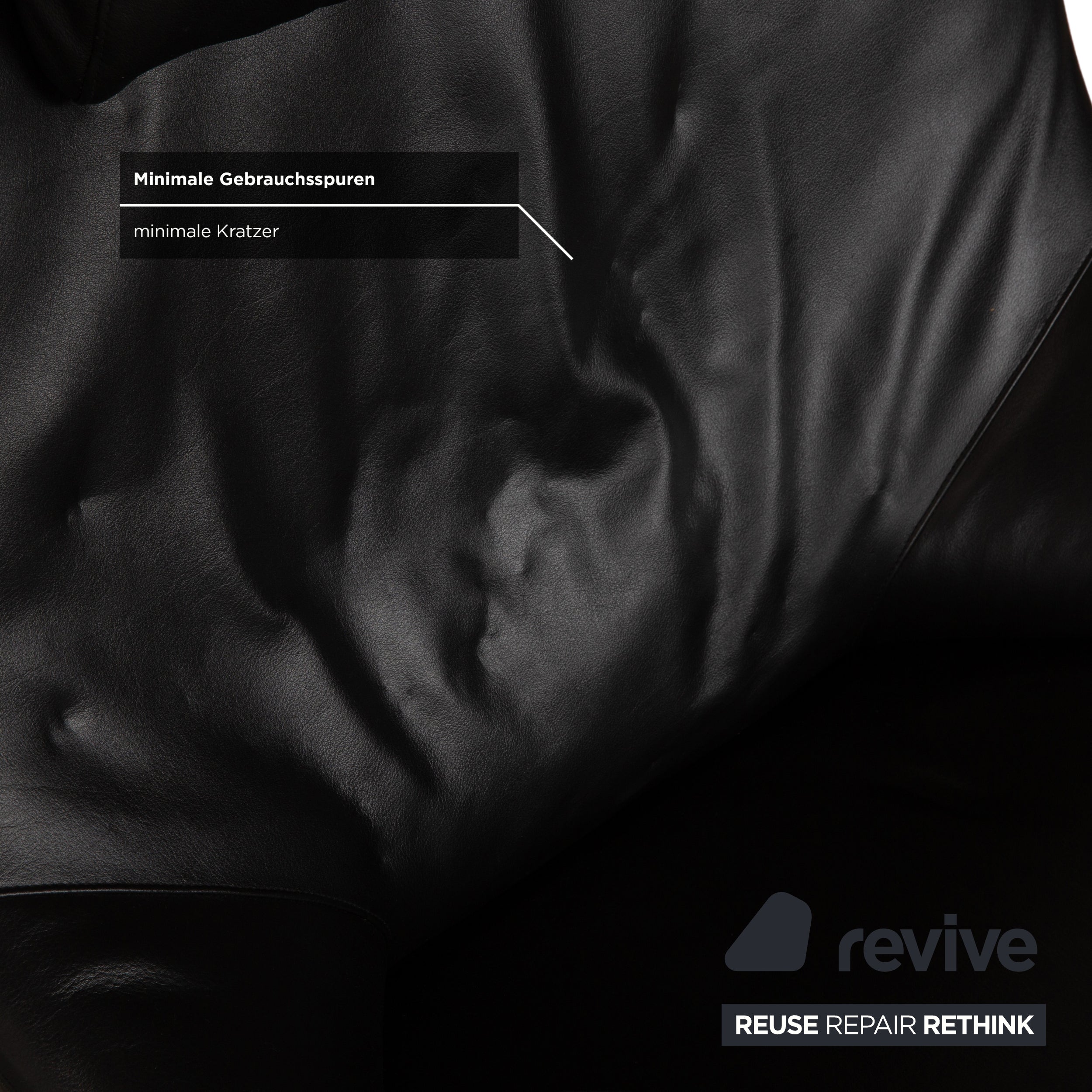 WK Wohnen Solo 699 Leder Sessel Schwarz manuelle Funktion