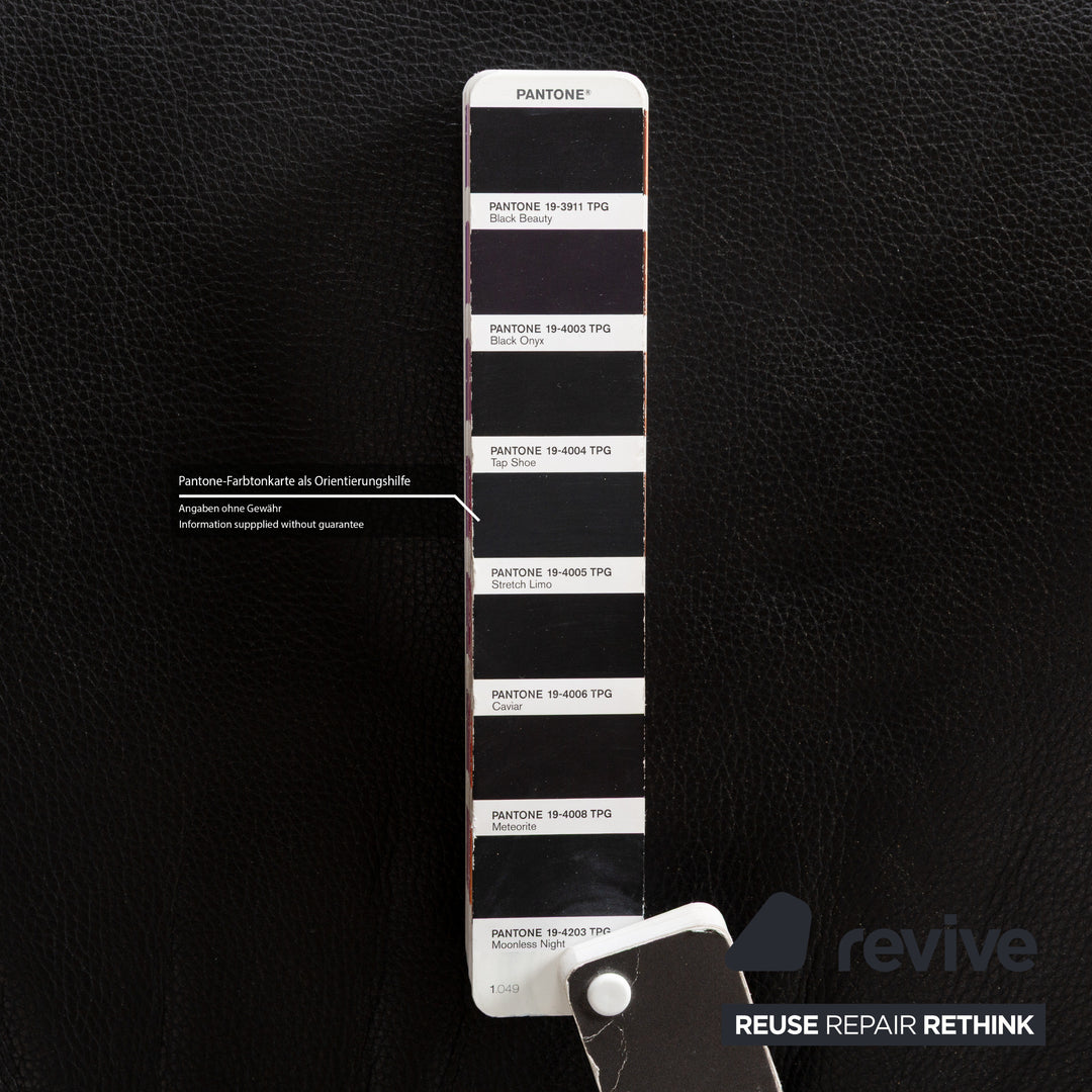 WK Wohnen Solo 699 Leather Armchair Black manual function