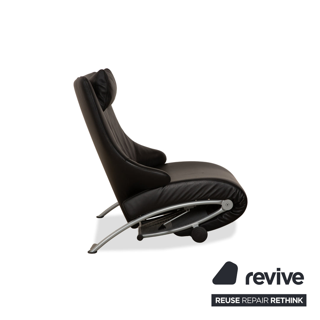 WK Wohnen Solo 699 Fauteuil en cuir Noir fonction manuelle