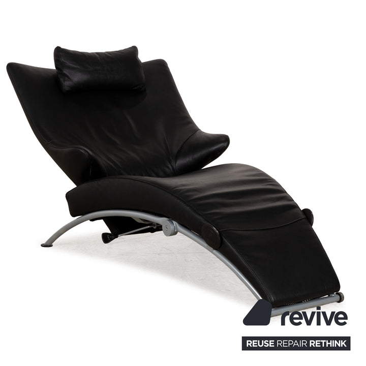 WK Wohnen Solo 699 Leder Sessel Schwarz manuelle Funktion