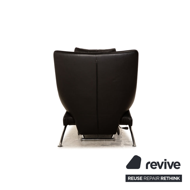 WK Wohnen Solo 699 Leather Armchair Black manual function