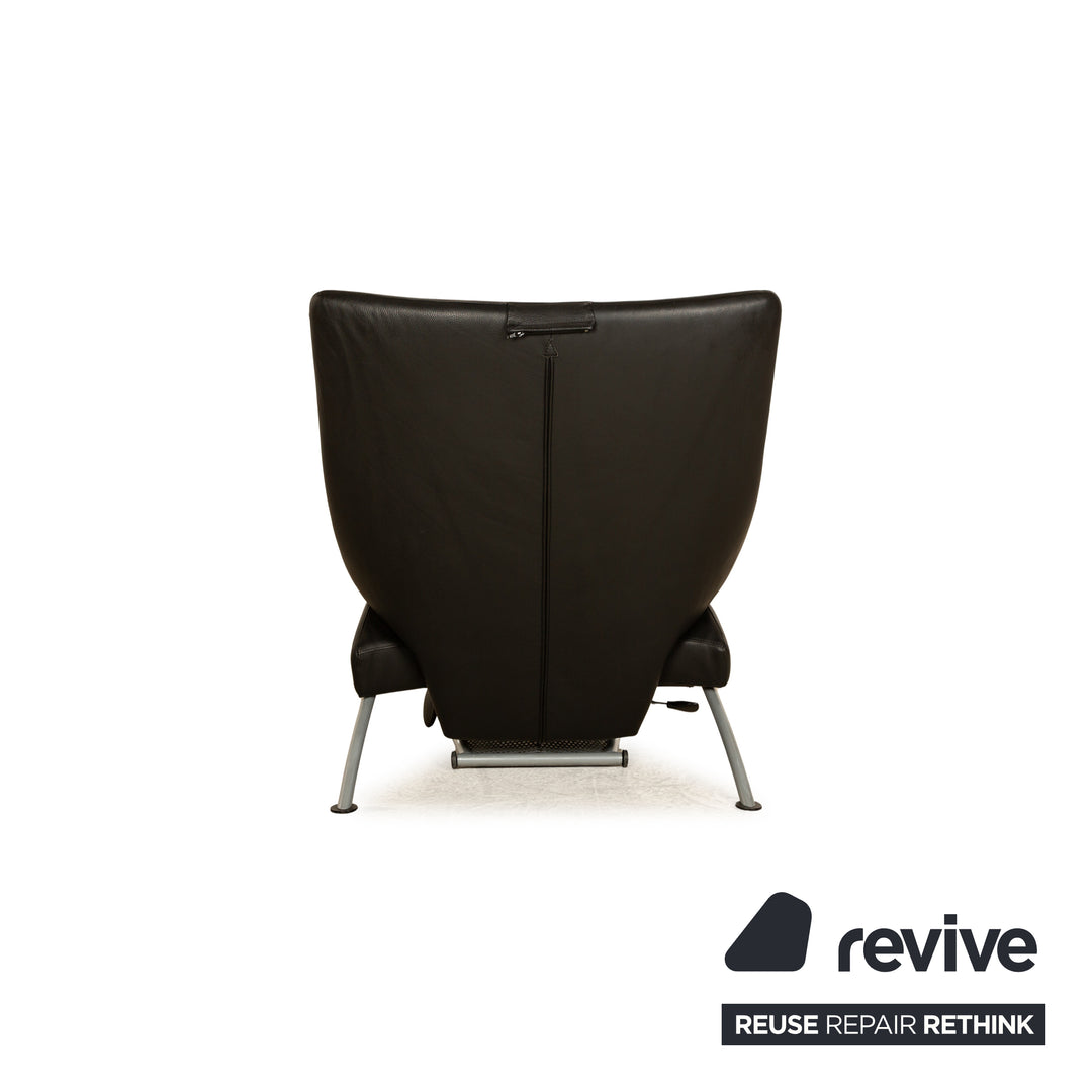 WK Wohnen Solo 699 Leather Armchair Black manual function