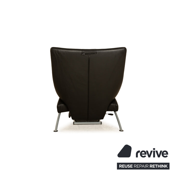 WK Wohnen Solo 699 Leather Armchair Black manual function