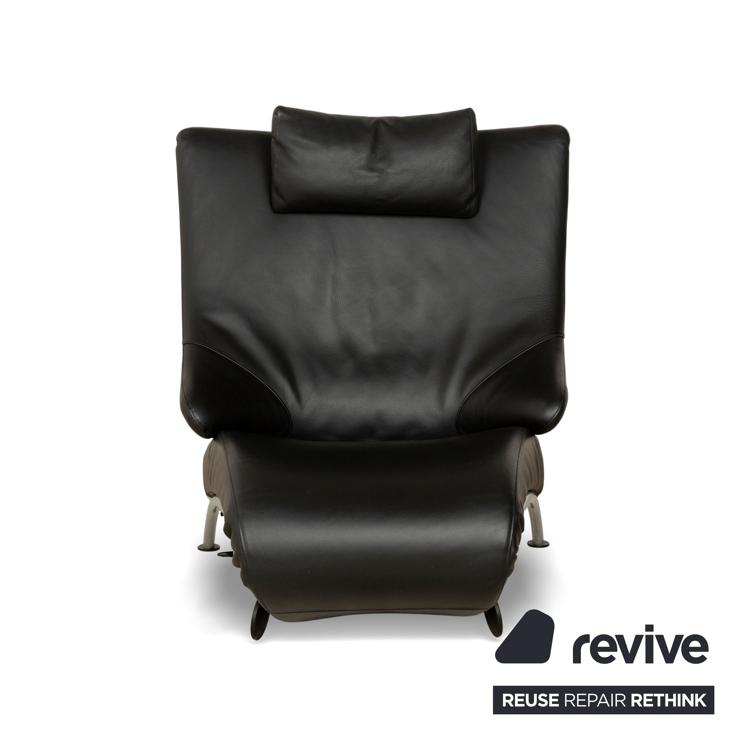 WK Wohnen Solo 699 Leder Sessel Schwarz manuelle Funktion