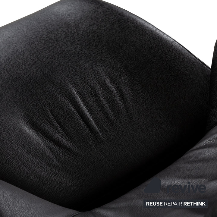 WK Wohnen Solo 699 Leather Armchair Black manual function