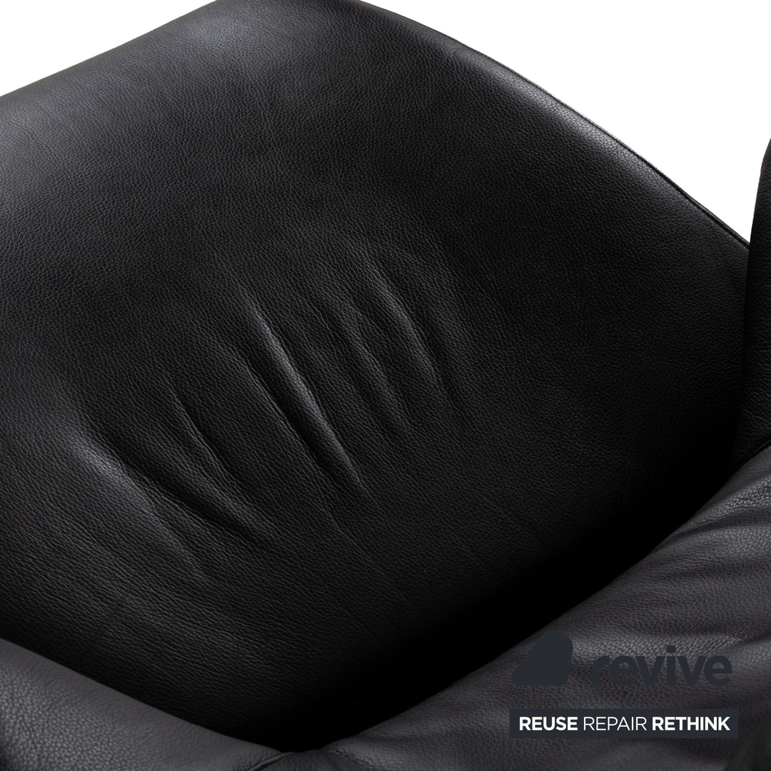 WK Wohnen Solo 699 Leder Sessel Schwarz manuelle Funktion