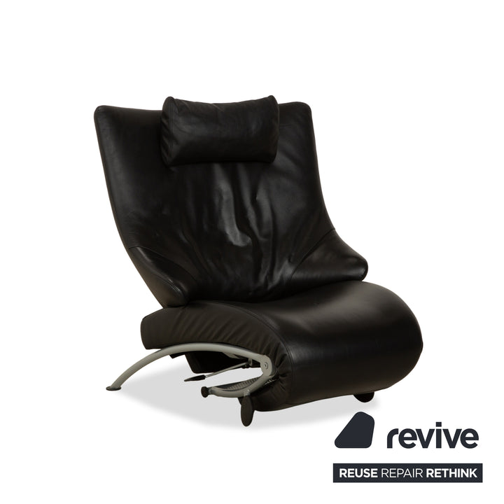 WK Wohnen Solo 699 Leder Sessel Schwarz manuelle Funktion