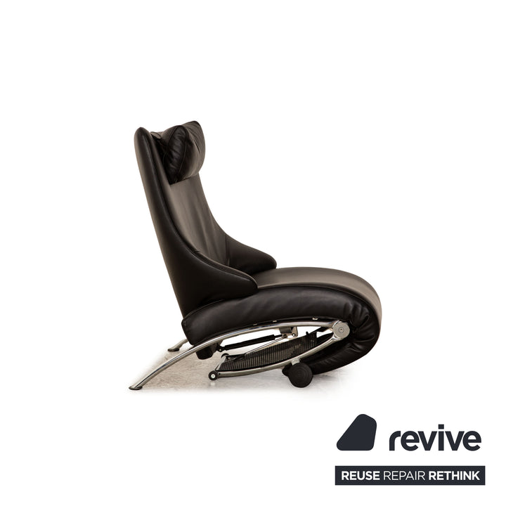WK Wohnen Solo 699 Leather Armchair Black manual function
