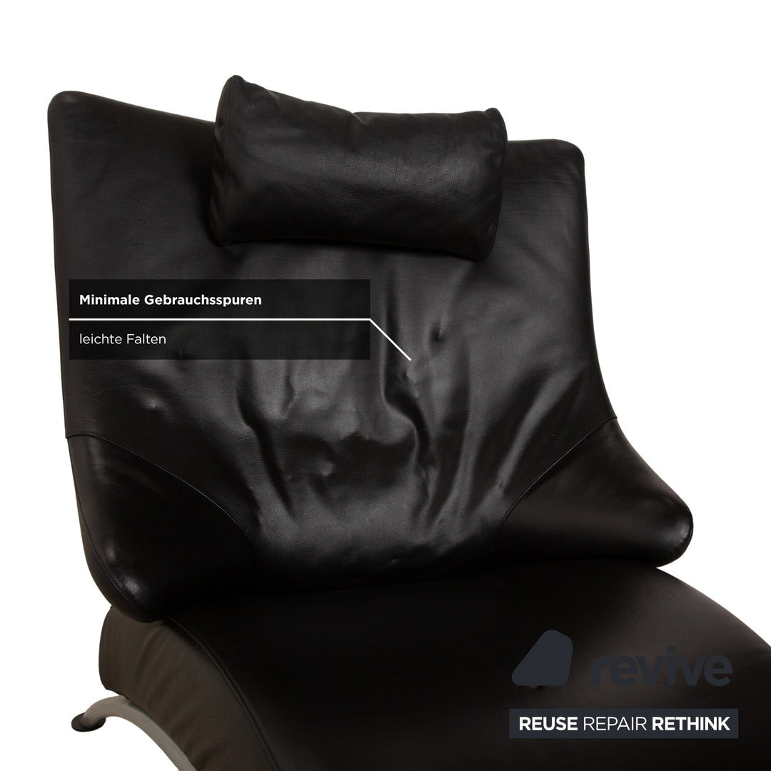 WK Wohnen Solo 699 Leder Sessel Schwarz manuelle Funktion