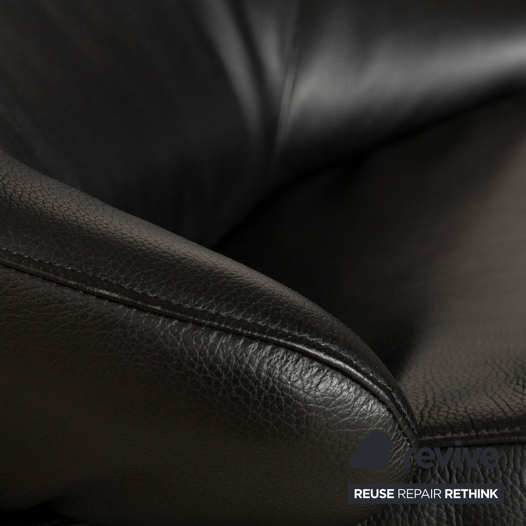 WK Wohnen Solo 699 Leather Armchair Black manual function