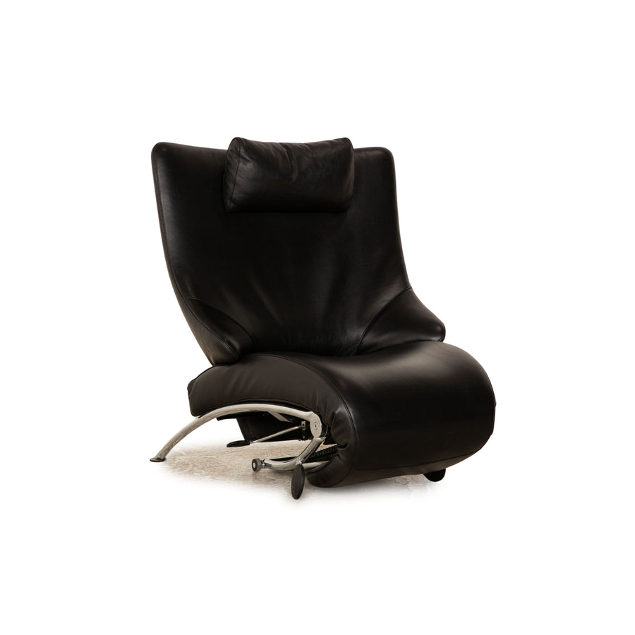 WK Wohnen Solo 699 Leather Armchair Black manual function