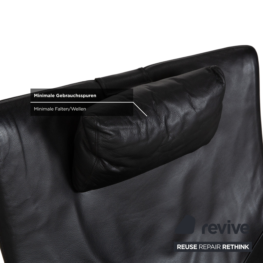 WK Wohnen Solo 699 Leder Sessel Schwarz manuelle Funktion