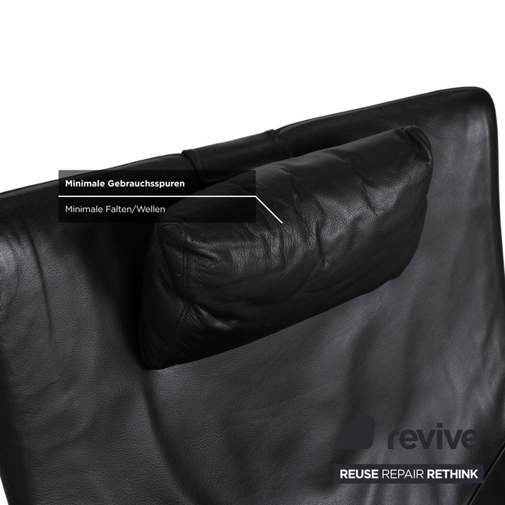 WK Wohnen Solo 699 Leder Sessel Schwarz manuelle Funktion